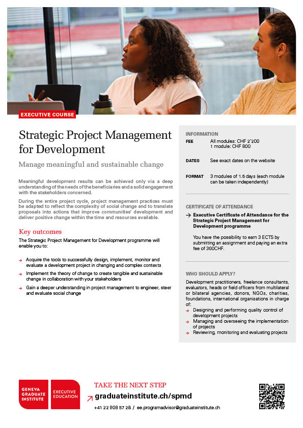 Thumbnail flyer Strategic Project Management for Development
