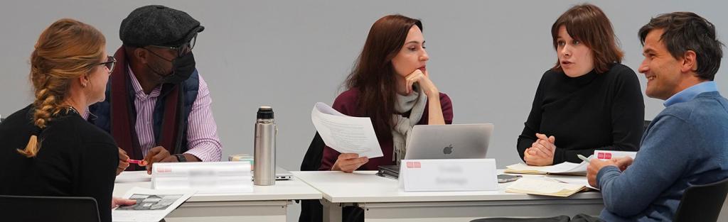 Participants exchanging in class