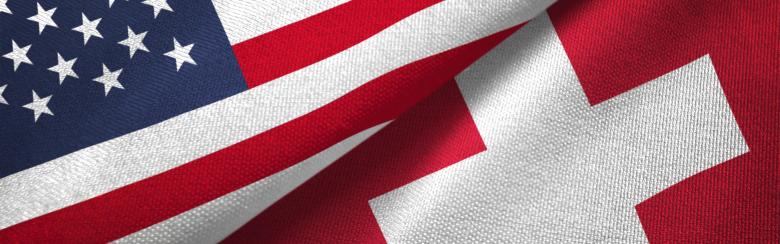US Swiss flag banner