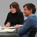 Participants exchanging in class