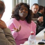 Participant discussing in class