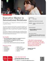 Executive Master in International Relations flyer thumbnail