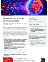Foresight and Science for Policymaking Brochure Thumbnail
