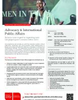 Advocacy and International Public Affairs